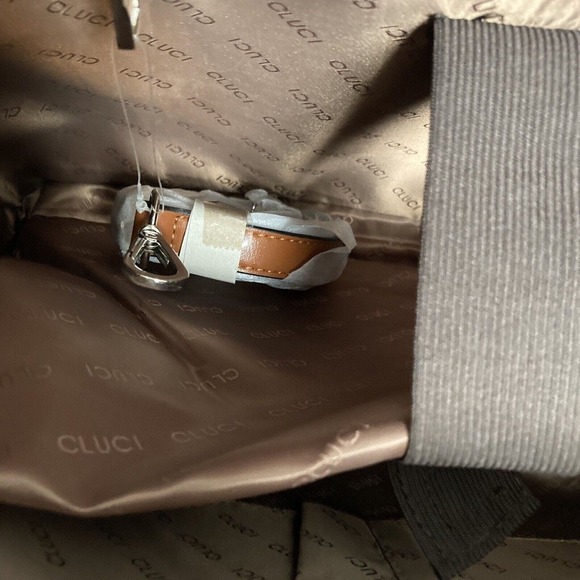 Cluci Laptop Travel Tote Bag White Padded Double Strap‎ Inner Pockets - Picture 9 of 13